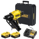 Dewalt DCN930P2 18V Brushless First Fix 90mm Framing Nailer Kit 2 x 5Ah Battery