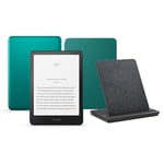 Kindle Paperwhite Signature Edition (2024 Release) 32 GB without ads, an Amazon Plant based Cover and a Made for Amazon Wireless Charging Dock