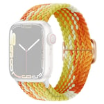 SKALO Punottu -ranneke Apple Watch Series 4-6 44mm - Oranssi-Keltainen