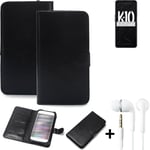 phone Case Wallet Case for Oppo K10 5G China + earphones cell phone black