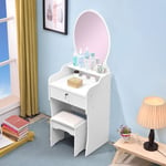 Llb Living Life Bed - Meuble coiffeuse table de maquillage avec miroir tabouret chambre Katrina