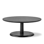 Fredericia Furniture - Pon Sofa Table Ø90 cm, Svartlackerad ek - Sidebord - Jasper Morrison - Svart - Tre