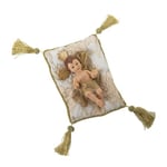 Alexandra House Living Figurine décorative en Plastique doré Enfant Jésus 12 x 15 x 23 cm Coussin