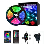 Bluetooth LED Strip 5m, RGB LED Strips Music Sync Color Changing LED Lights with Remote&App, Suitable for Bedroom, Kitchen, TV, Party, Wedding Decoration
