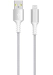 Stofftrukket USB-A til Lightning ladekabel for iPhone 1,5 m Clas Ohlson