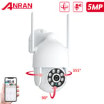 ANRAN Smart Security Camera 5MP IP WIFI Wireless Outdoor CCTV PTZ IR 2 Way Audio