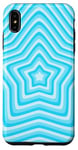 iPhone XS Max Blue Star Retro Coffee Latte Y2K Aesthetic Pattern Case