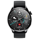 RUMOCOVO montre connectée de Sport pour hommes, bracelet en acier, étanche, avec appels, Bluetooth, moniteur d'activité physique et de fréquence cardiaque, pour Android et iOS Z114