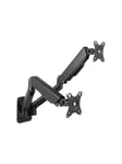 LogiLink Dual monitor wall mount 17-32" gas spring 90-540 mm