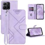 GOTOURED for HONOR X6 Phone Case Wallet/HONOR 70 Lite Case/HONOR X8 5G Case,Card Holder Leather Stand,Wrist Strap,Magnetic Closure,Shockproof Protective Flip Cover (Purple)