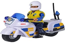 Simba - Sam le Pompier - Moto de Police + Figurine Malcolm Articulée - Accessoires Inclus - Dès 3 ans - 109251092038