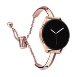 Bracelet compatible avec Samsung Galaxy Watch 7/6/5/4 40mm 44mm/Watch 5 Pro 45mm/Galaxy Watch 6 Classic 43mm 47mm/Watch 4 Classic Femme, 20mm Bling Bracelets de Remplacement Métal (A-ROSE OR)