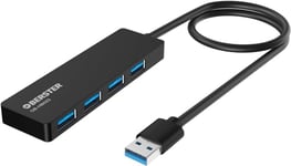 OBERSTER Hub USB C, 4 en 1, Adaptateur USB 3.0 avec Transfert de données Rapide, répartiteur USB C multiport Ultra Fin Compatible avec imprimante, Ordinateur Portable, Mac Mini, iMac MacPro