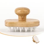 Deep Cleaning Wood Shampoo Brush Bamboo Head Scalp Massager  Spa