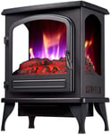 JHSHENGSHI Electric Fireplace Electric Stove Heater 2 Heating Levels Stepless Temperature Control 3 Sides Realistic 3D Flame And Quiet Fan - 41 * 25 * 52 Cm