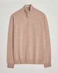 GANT Lamsbwool Half Zip Dark Sand