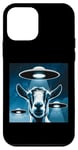 Coque pour iPhone 12 mini Costume de chèvre en peluche de chèvre pour enfants avec selfie avec ovnis