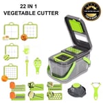 22 in 1 Vegetable Chopper Salad Fruit Mandolin Slicer Food Dicer Cutter Peeler