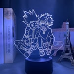 Wekity 3D nattlampa Akryl 3D lampa Anime Hunter X Hunter Killua och Gon för sovrumsdekor Nattlampa Födelsedagspresent LED nattlampa Manga Killua