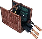 Set Panier avec Outils de Jardin | Ensemble de Jardinage | Ensemble d'outils pour Le Jardin | Outils de Jardin | Ensemble d'accessoires de Jardinage avec Panier en Osier ‎35 x 22 x 29 cm