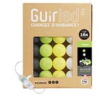 GuirLED - Guirlande lumineuse boules coton LED USB - Veilleuse bébé 2h - Adaptateur secteur double USB 2A inclus - 3 intensités - 16 boules 1.6m - Forest