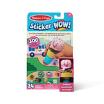 Melissa & Doug Sticker WOW- Bloc d'activités de 24 Pages et estampeuse à Autocollants, 300 Autocollants, Art et Bricolage, Jouet à Manipuler, Personnage à Collectionner - Crème glacée