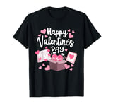 Happy Valentines Day Be Mine Cute Hearts VDay Women Girls T-Shirt