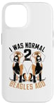 Coque pour iPhone 14 J'étais normal il y a 2 Beagles Dog