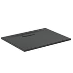 Ideal Standard Receveur de Douche Ultra Flat New Noir Mat Rectangulaire 100 x 80 cm Ultra-plat Hauteur 2,5 cm Acrylique T4468V3