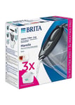 BRITA Water Filter Fridge Jug Marella 2.4L Grey + 3 Month MAXTRA PRO Cartridges