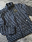 EMPORIO ARMANI GREY PACKABLE DOWN & FEATHER JACKET ULTRA LIGHTWEIGHT SIZE 40