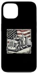 iPhone 13 Semi-Trailer Trucker Big Rig American Flag Truck Driver Case