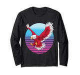 Eagle flight wings retro gradient Bird powerful nature hawk Long Sleeve T-Shirt