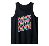 Rave Techno DJ Dance Music Lover Vibrant Dance Until Dawn Tank Top