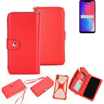 2in1 cover wallet + bumper for Lenovo S5 Pro Phone protective Case red