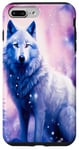 iPhone 7 Plus/8 Plus White Wolf in Fantasy Style Art| For Wolf Enthusiasts Case