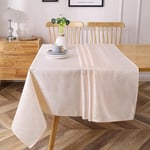 Majestic Giftware Polyester Tablecloths for Rectangle Tables | (70/120) - TC1362 Jacquard Drench Gold Print Hem Stitch Dining Table Cover | Decorative Washable Tablecloth for Kitchen, Dining