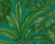 Papier peint Versace Papier Peint Jungle Giungla Papier peint intissé 10.05 m x 0.70 m Vert Bleu Made in Germany 962406 96240-6