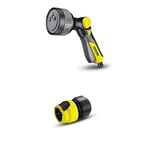 Karcher PISTOLET D'ARROSAGE MULTIFONCTIONS PLUS 2.645–269.0 & 2.645-194.0 raccord, Noir, Jaune, Plus con aquastop