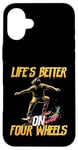 Coque pour iPhone 16 Plus Skateboard Lovers Skater Board pour hommes