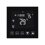 KETOTEK Intelligent Thermostat WiFi Connecté pour Chaudiere 3A Compatible avec Alexa, Thermostat Connecté Chaudiere Gaz avec Contact Sec Encastrable, Télécommande de Tuya/Smart Life APP, Noir