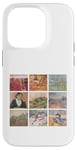 Coque pour iPhone 14 Pro Van Gogh – Couleur rose – Œuvre d'art vintage rétro