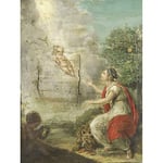 Artery8 Allegory Birth William Prince Orange Premium Wall Art Canvas Print 18X24 Inch