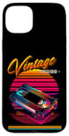 Coque pour iPhone 15 Plus Vintage Vibes Retro VHS Tape Style années 80 Synthwave