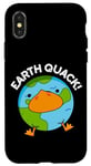 Coque pour iPhone X/XS Earth Quack Jeu de mots drôle tremblement de terre