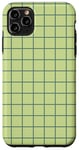 Coque pour iPhone 11 Pro Max Vert à carreaux, pastel danois, design pour le printemps, minimaliste