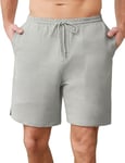 iClosam Short Homme Coton Casual Shorts Sport Court de Fitness/Beach/Casual Bermudas Respirant Séchage Rapide Slip Cordon Ajustable