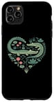 iPhone 11 Pro Max Cute Alligator Heart Crocodile Gator for Kids Case