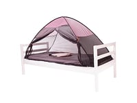 Deryan Tente de Lit Pop Up - Moustiquaire Lit Double - Tente Moustiquaire Pop Up - Moustiquaire Lit - Pliable et Légère - 200x90x110cm - Moustiquaire Voyage avec Sac de Transport - Rose