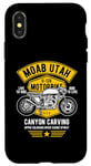 iPhone X/XS Moab Utah U-128 Retro Motorcycle Canyon Carving Design Case